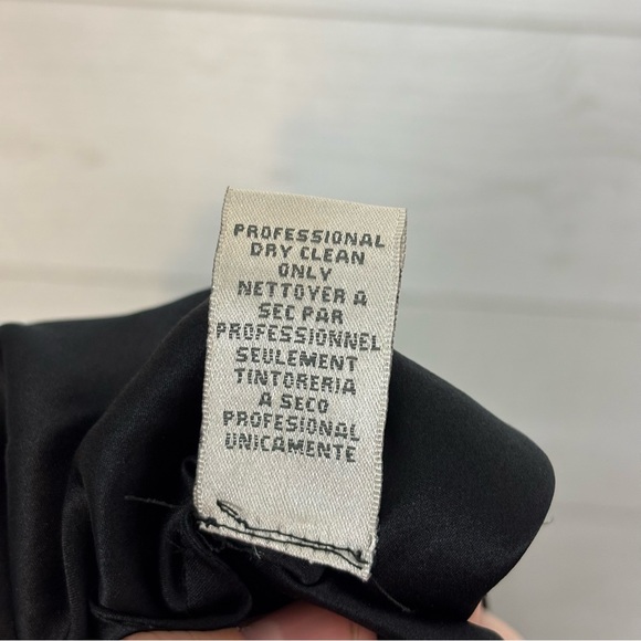 Vintage Badgley Mischka Black/Gold 100% Silk Mini Dress Size 2 - Picture 7 of 7